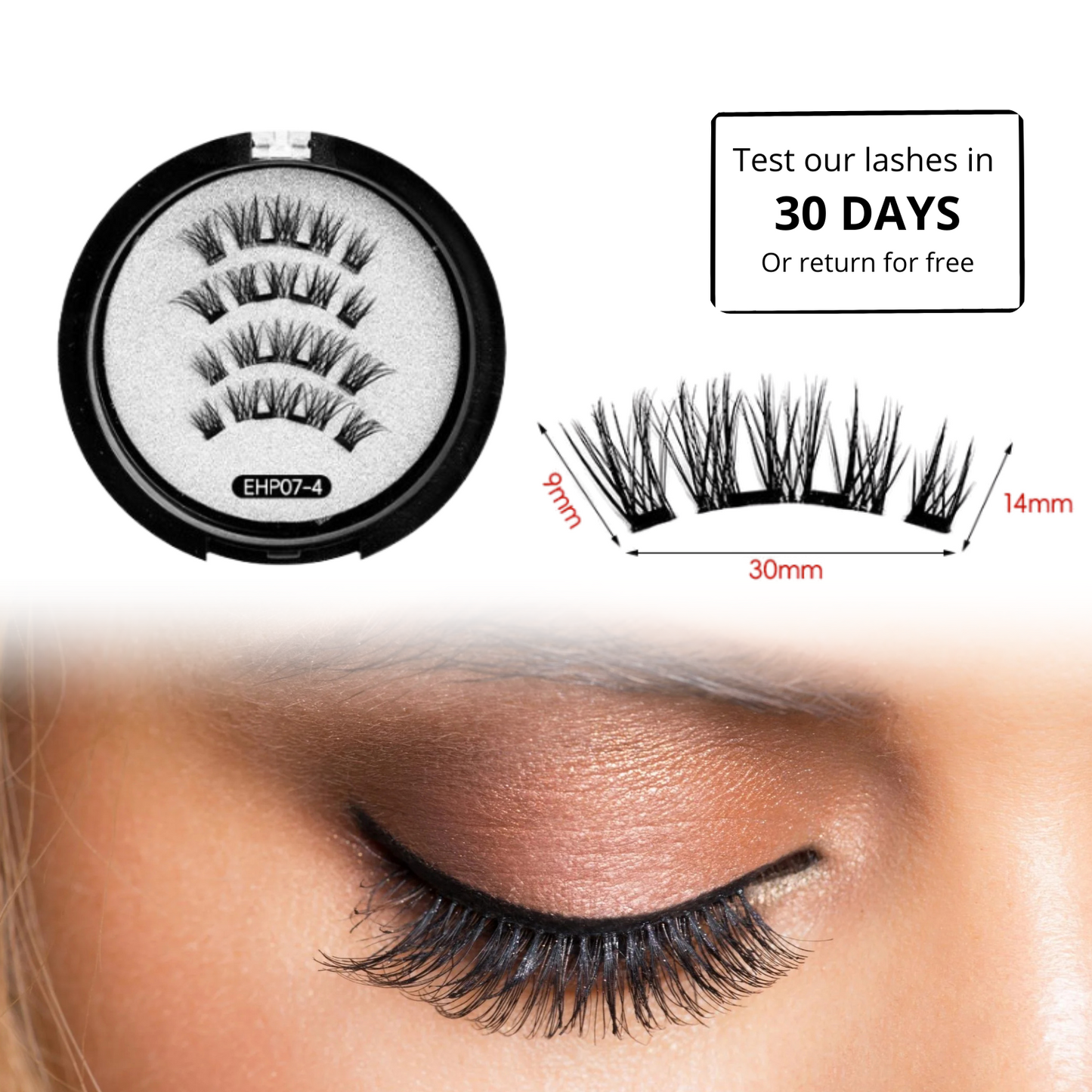 Lashure - Magnetic False Eyelashes (1 Pair)